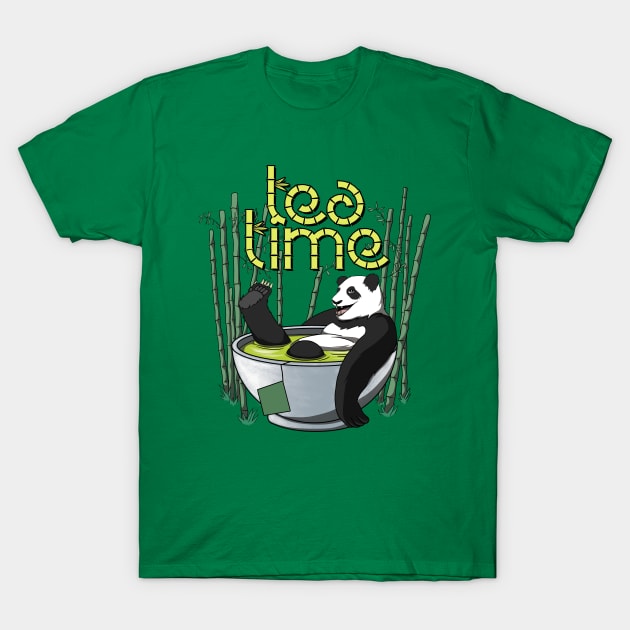 Tea Time Panda T-Shirt by TMBTM